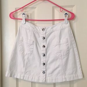 Forever 21 White Denim Skirt S